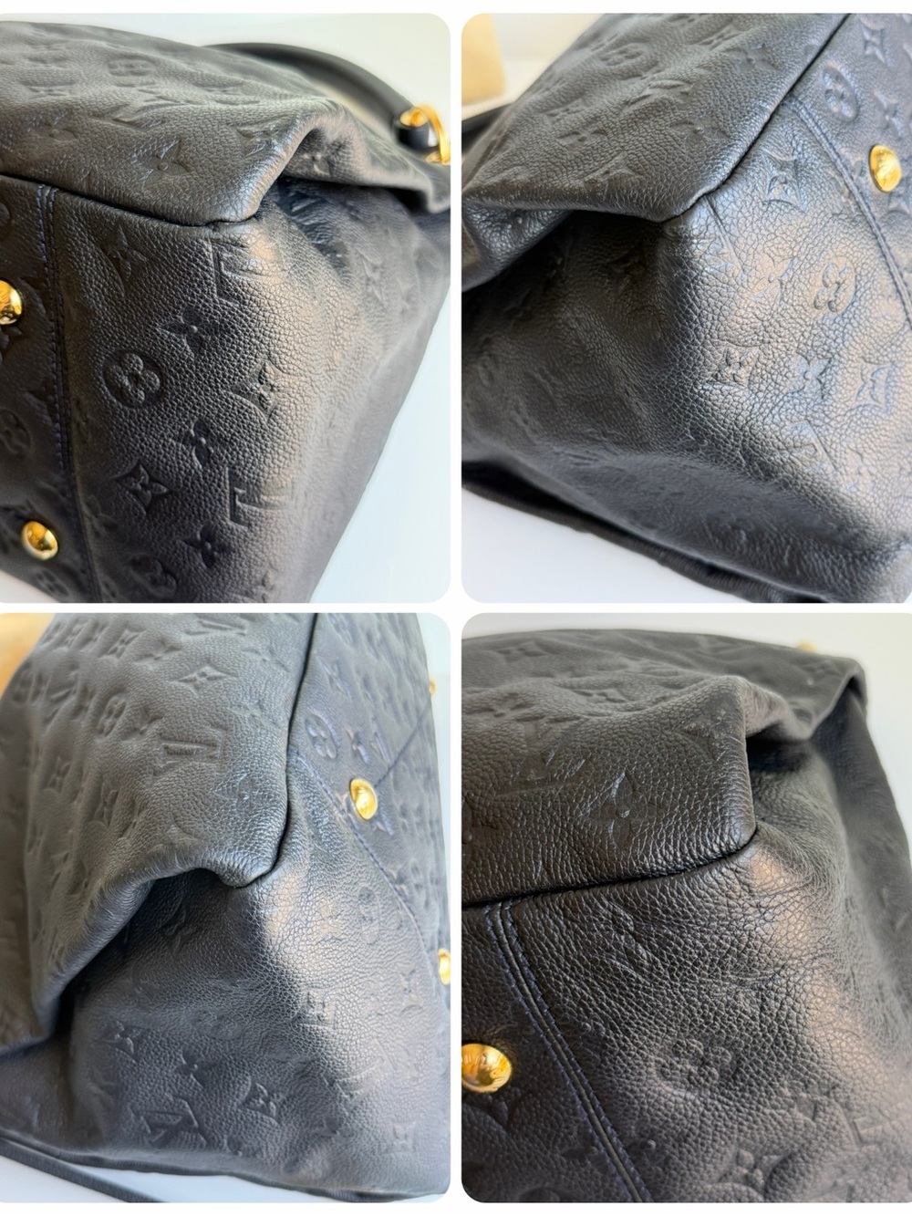 Authentic Louis Vuitton Artsy MM Infiniti Midnight Blue Empreinte Leather Bag - Picture 14 of 16
